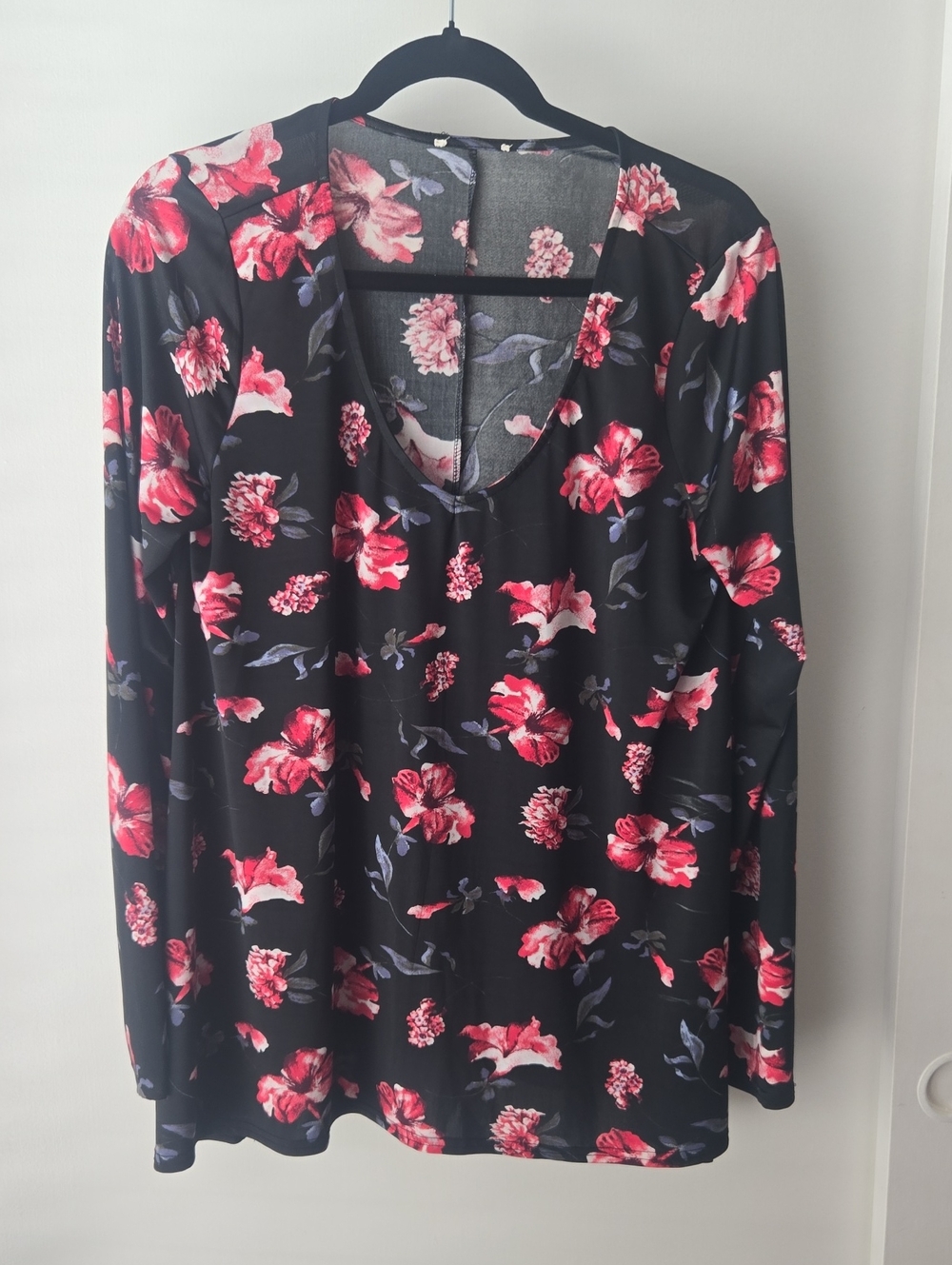 Floral Long Sleeve Top-Size Large